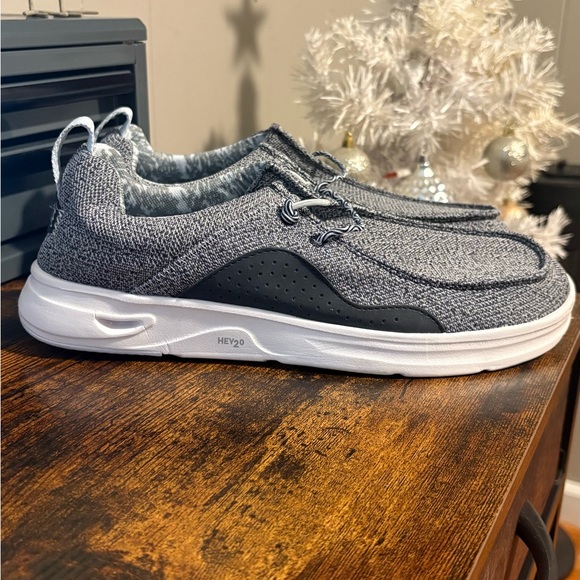 Hey Dude Women's Knit Gray and Black Loafers - Picture 2 of 5